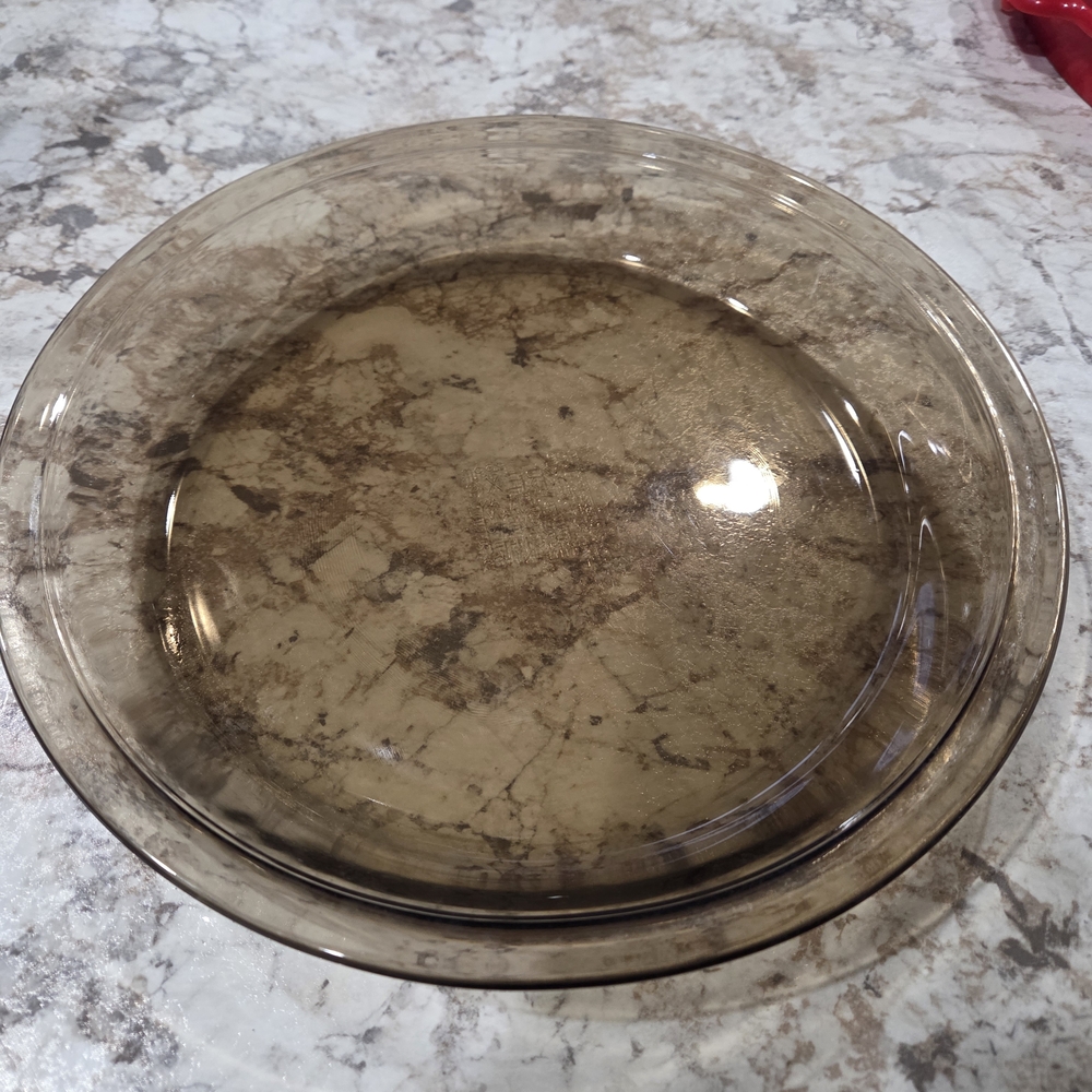 Vintage PYREX Brown Pie Plate